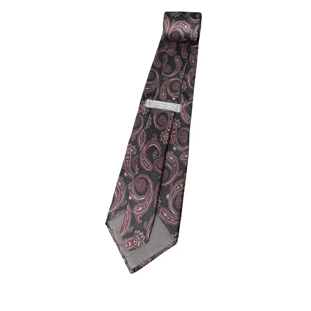 Andre Gianni Designer Silks Tie Rich Traditional Paisley Vtg
